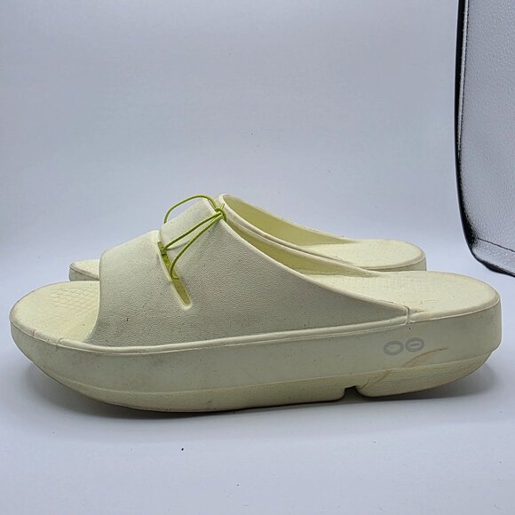 OOFOS OOahh Womens Size 6 Mello Yellow Sandals Slides Casual Walking Comfort - Picture 13 of 13